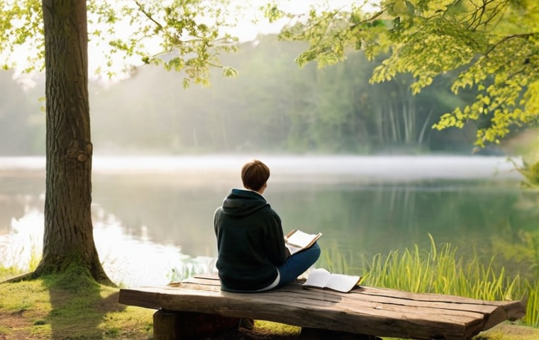 가치 기반 경력 개발을 위한 필수 기술 - **Prompt: Finding Your Purpose Amidst Nature's Calm**
"A diverse young adult, approximately 25-3...